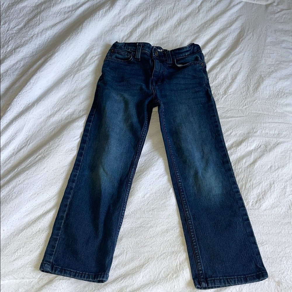🏷️ Boys Cat & Jack Blue Straight Fit Jeans Classic Style Size 7